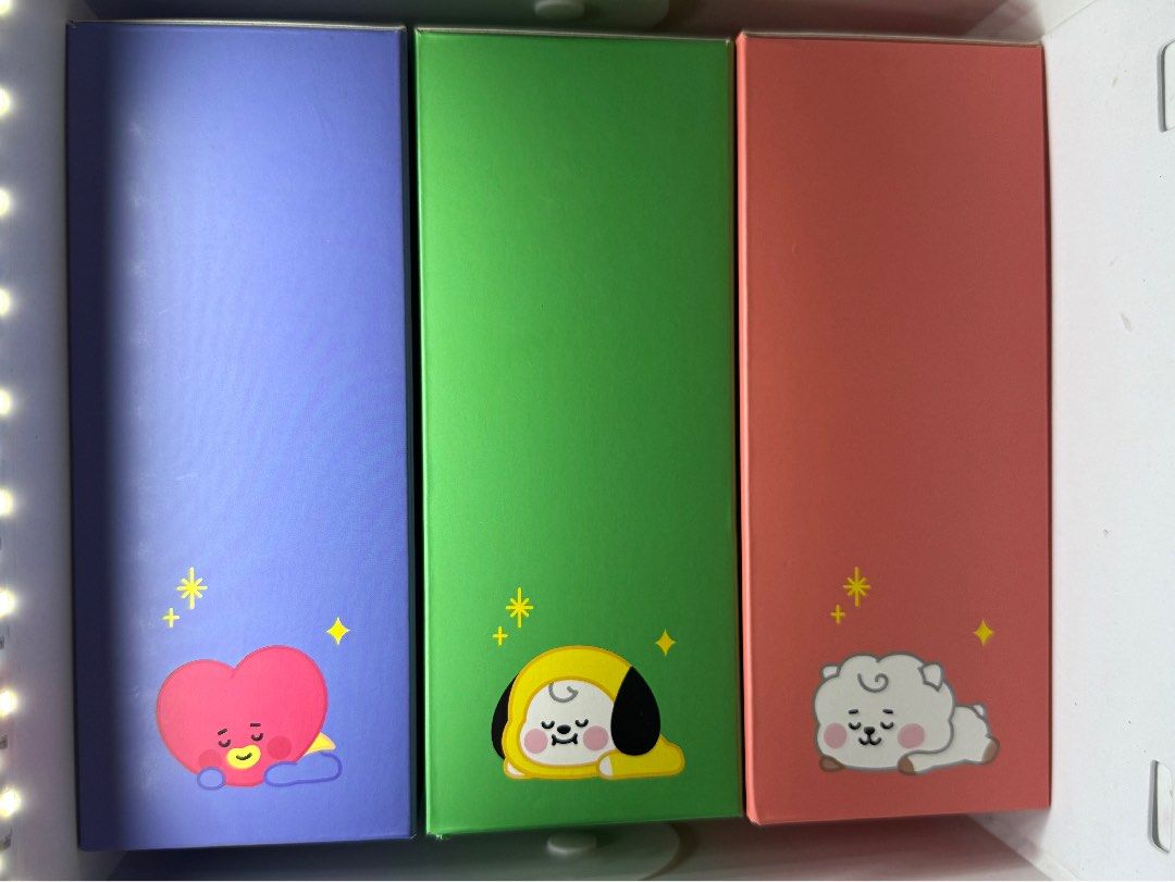 Official BTS BT21 Portable Mood Light Lamp (Category: Lighting) located in Antipolo. Submitted by cccccc_hehe (Listing ID 1366950088, Image 2). Description: BTS MOOD LAMP FRESH FROM US Condion: Brand new in the original packaging (unsealed ) perfect gift Size: 12.2 inches wide (31Cm), 5 inches long (12.8Cm), and 3 inches high (7.7Cm) Manufacturer : Linefriends Contains: Mood Light, Usb Charging Cable, Manual (adapter not included) Super cute BT21