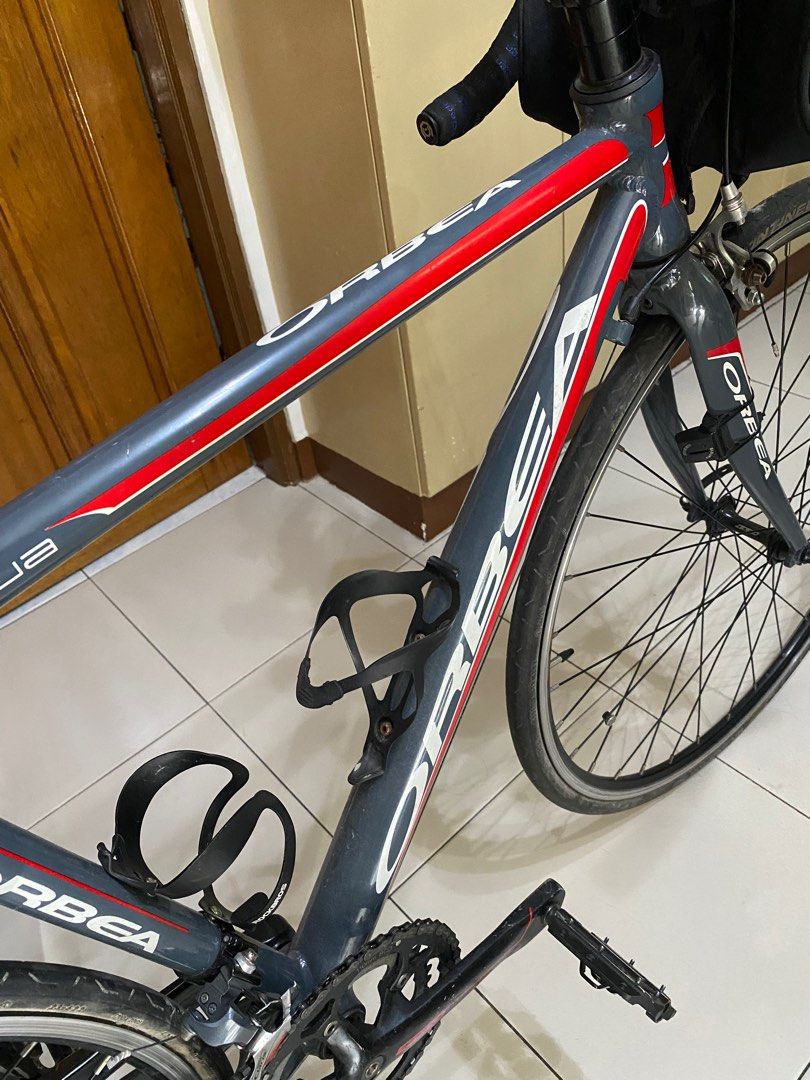 Orbea (Category: Bicycles) located in Pasig City. Submitted by chamoisee (Listing ID 1366948656, Image 3). Description: Details: road bike aluminum Orbea gray 700by23cc Frame size 50 Ground set 9 speed shimano 11by36 crank 50by34 STI Sora Rim break.