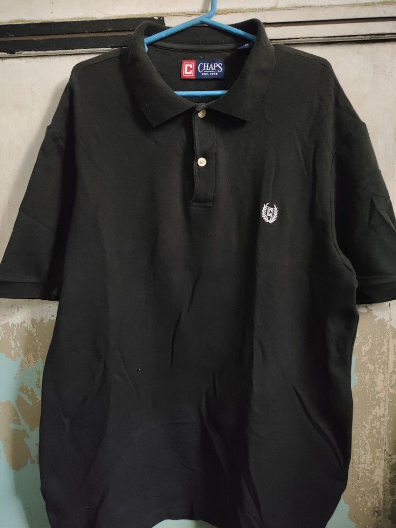 RL CHAPS BLACK (Category: Tshirts & Polo Shirts ) located in Makati City. Submitted by nthy06 (Listing ID 1366958403, Image 1). Description: RL Chaps polo shirt ( Black ) (21w x 29L) Issue: Minor Lints and Need wash Good Condition 9/10 Color Rate.