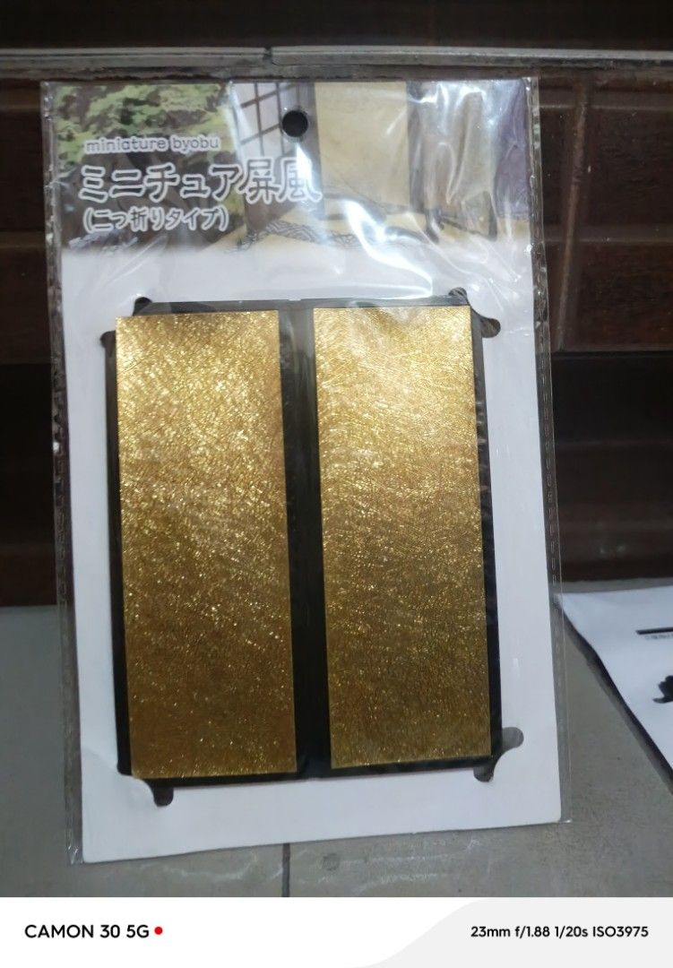 Seria Miniature Byobu (Category: Wall Decor) located in Manila. Submitted by anisik.collectibles.haven.2021 (Listing ID 1366973080, Image 2). Description: Seria Miniature Byobu - a decorative folding screen used as a room divider can be used as background for your figures 12pcs available.