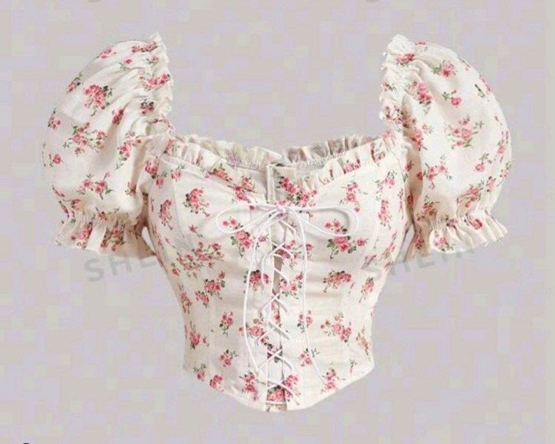 Shein Corset Style Puff Sleeves Top (Category: Others Tops) located in Pasay City. Submitted by khxore (Listing ID 1366976622, Image 1). Description: size: small used only once.