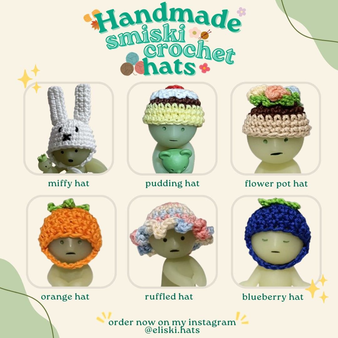 smiski crochet chicken hat (inspired by Minecraft) (Category: Hats & Beanies) located in Manila. Submitted by colamyg (Listing ID 1366945156, Image 3). Description: to be crocheted upon ordering. i have more hats to sell! pm me for details <3 mop: gcash payo mod: jnt / sdd loc: santa ana manila.
