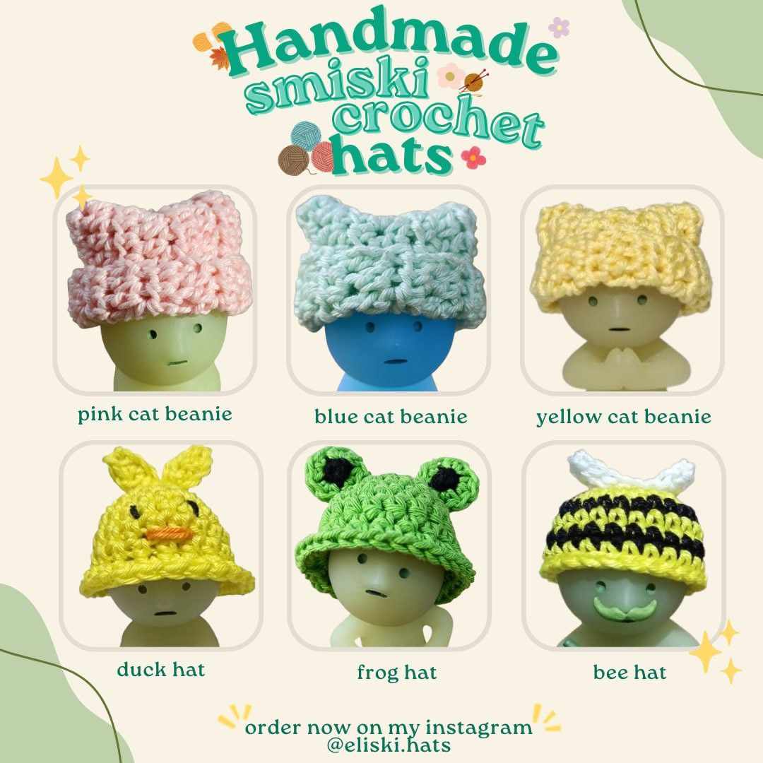 smiski crochet chicken hat (inspired by Minecraft) (Category: Hats & Beanies) located in Manila. Submitted by colamyg (Listing ID 1366945156, Image 2). Description: to be crocheted upon ordering. i have more hats to sell! pm me for details <3 mop: gcash payo mod: jnt / sdd loc: santa ana manila.