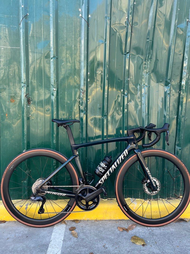 Specialized Tarmac SL7 (Category: Bicycles) located in Imus. Submitted by kld123 (Listing ID 1366922894, Image 1). Description: Specialized Tarmac SL7 size 52 Full Bike Skin installed Ultegra Di2 groupset Crankbased Powermeter (165mm crank arm) Sworks Stem 120/-6 Prime Primavera Aero Carbon Dropbar 380 Scope S4 Wheelset w Goodyear Eagle F1 28mm tires Excellent/ Pristine Condition Price 280k DM for inquiries Bacoor/Imus Cavite area .
