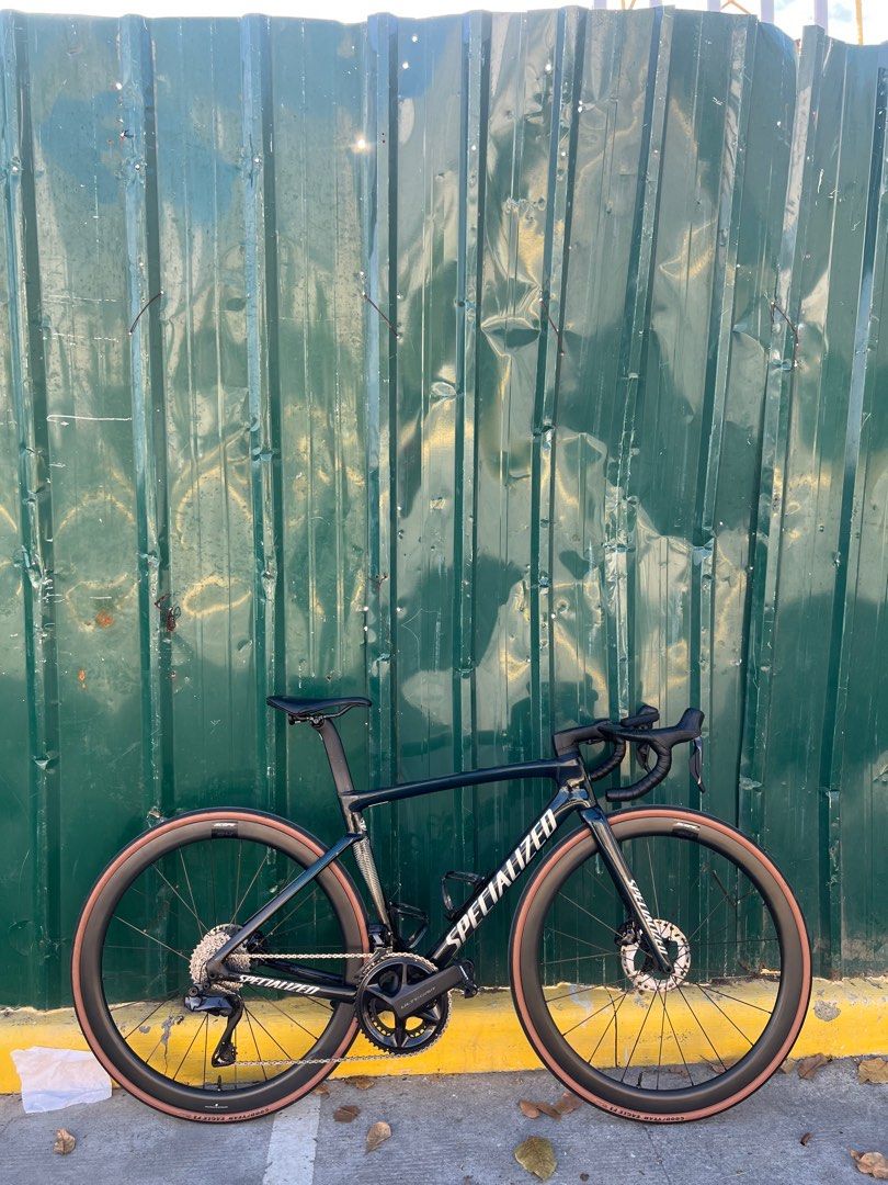 Specialized Tarmac SL7 (Category: Bicycles) located in Imus. Submitted by kld123 (Listing ID 1366922894, Image 2). Description: Specialized Tarmac SL7 size 52 Full Bike Skin installed Ultegra Di2 groupset Crankbased Powermeter (165mm crank arm) Sworks Stem 120/-6 Prime Primavera Aero Carbon Dropbar 380 Scope S4 Wheelset w Goodyear Eagle F1 28mm tires Excellent/ Pristine Condition Price 280k DM for inquiries Bacoor/Imus Cavite area .