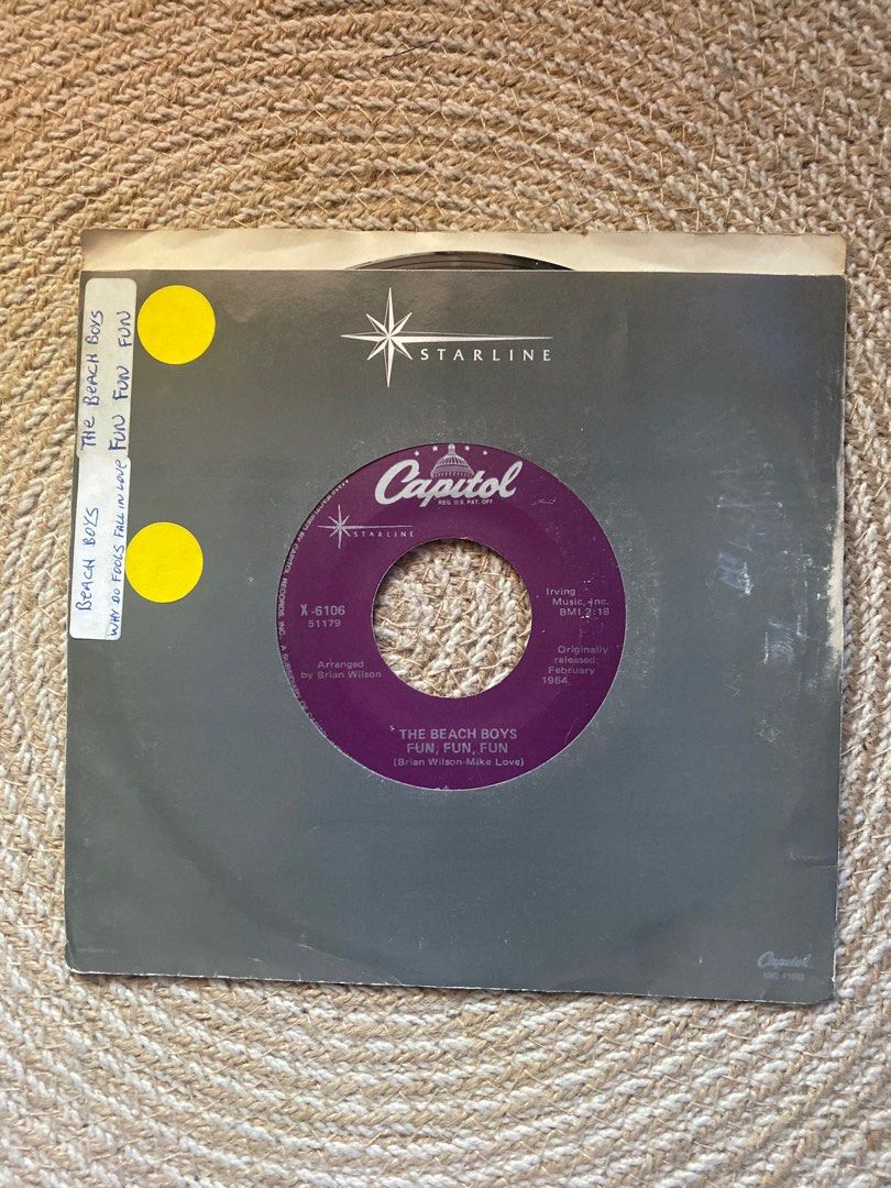 THE BEACH BOYS- FUN FUN FUN 45rpm VINYL (Category: Vinyls) located in Cavite. Submitted by cleanupsale20 (Listing ID 1366959607, Image 3). Description: .