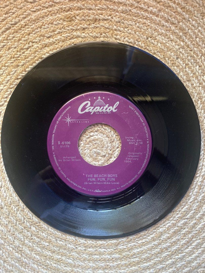 THE BEACH BOYS- FUN FUN FUN 45rpm VINYL (Category: Vinyls) located in Cavite. Submitted by cleanupsale20 (Listing ID 1366959607, Image 1). Description: .