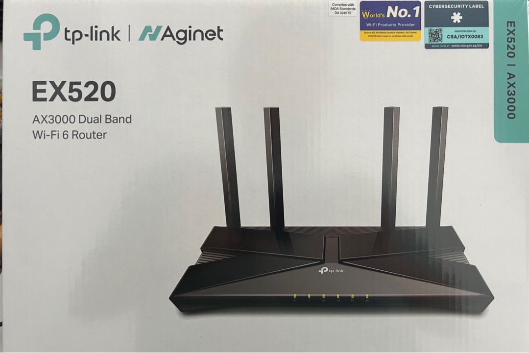 tp-link EX520 AX3000 Dual Band Wi-FI 6 Router, Computers & Tech, Parts ...
