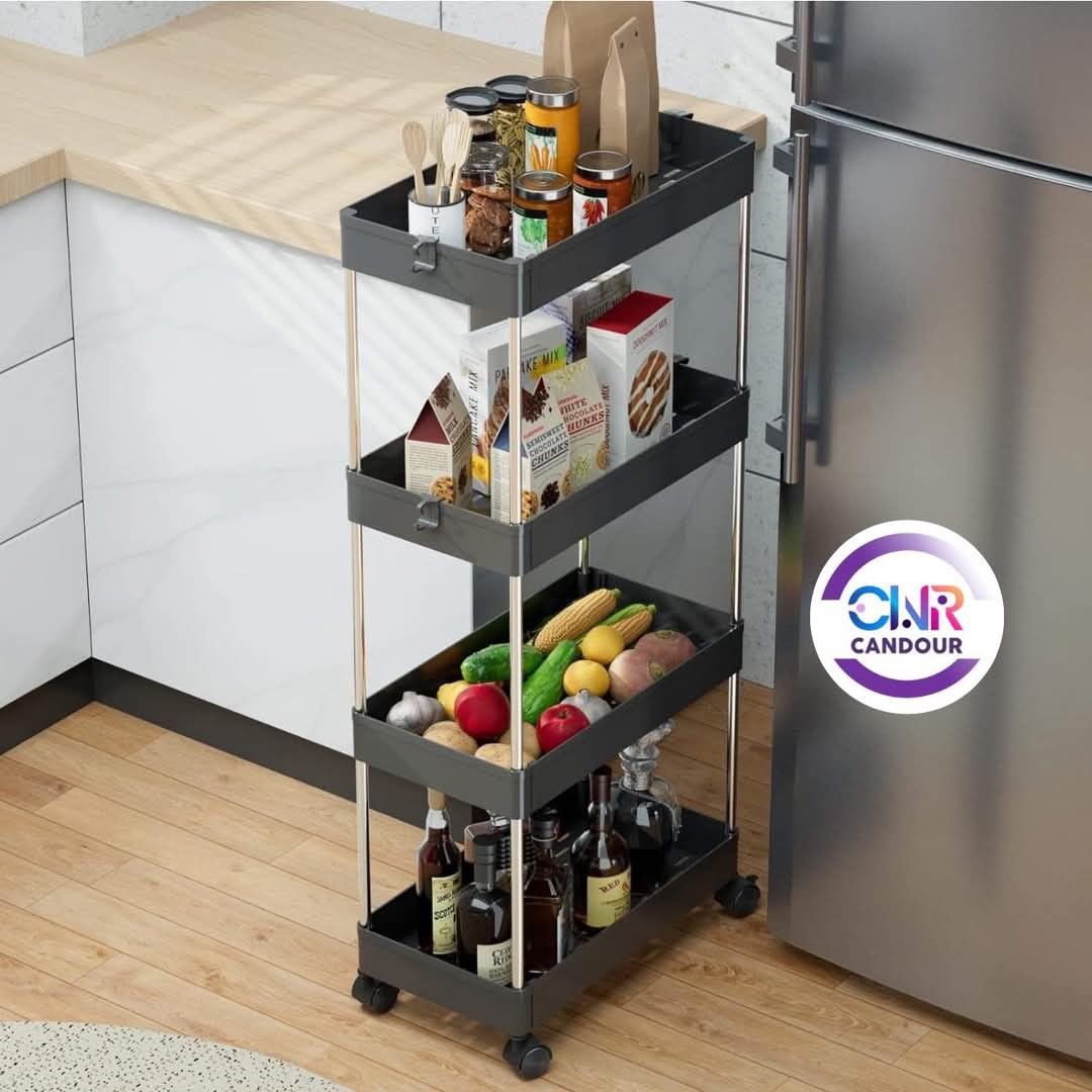 4 Layer Bath Rack Bathroom Shelves Rolling Trolley Kitchen Organizer Storage (Category: Storage Boxes & Baskets) located in Manila. Submitted by onlineshoppersph (Listing ID 1371989514, Image 3). Description: COLOR: WHITE BLACK DISCOUNT FOR BULK/WHOLESALE ORDERS‼️ ✅100% Brand New ✅Good Quality Cash On Deliver - Metro Manila - Delivery Fee/Handling Fee shouldered by BUYERS - DF/HF depends on BUYERS Location Thank You.