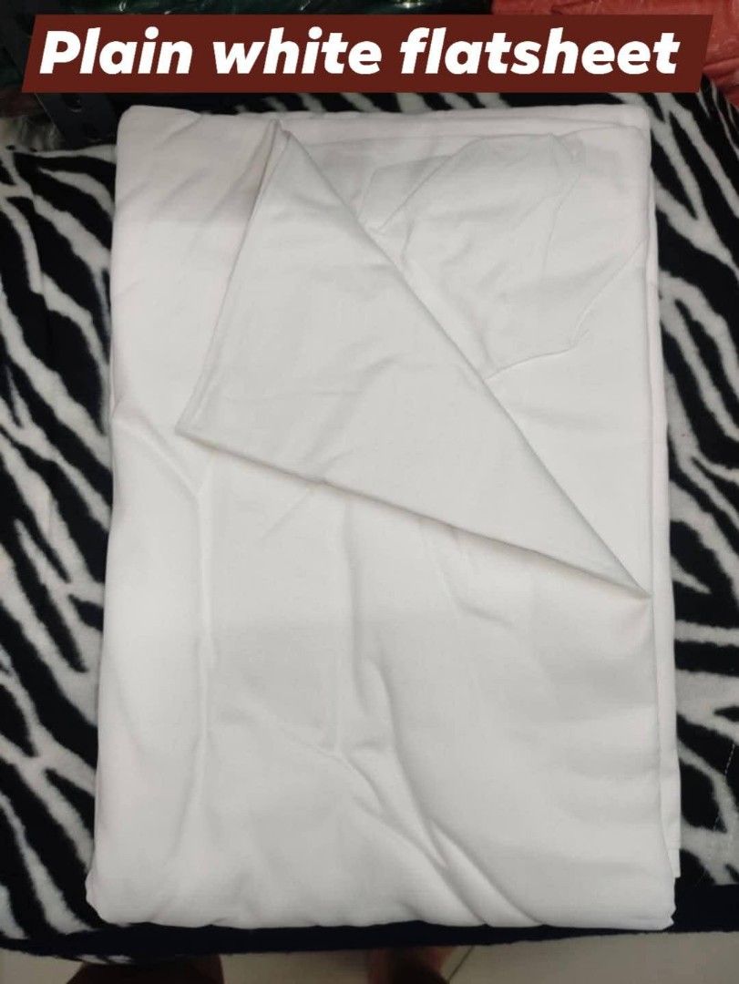 4in1 full garter plain white flatsheet set (Category: Bedding & Towels) located in Manila. Submitted by chedelm (Listing ID 1372084605, Image 3). Description: New arrivals❗Please read❗ 4in1 full garter plain white flatsheet set Us cotton hotel quality Inclusion: 1pc fitted sheet ( full garter) 2pcs pillow case (18x28inches) 1pc flatsheet price and size Single: 580 Full double :600 Queen size: 620 King size: 650.