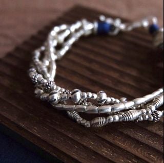 泰國 清邁 民族首飾 925純銀手鍊 花飾 thai silver bracelet64214998861954110