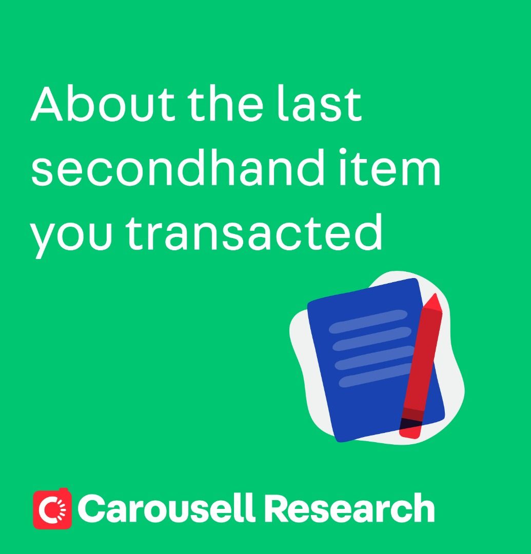 About the last secondhand item you transacted (Category: Announcements) located in Kuala Lumpur. Submitted by carousell_research (Listing ID 1371997706, Image 1). Description: .