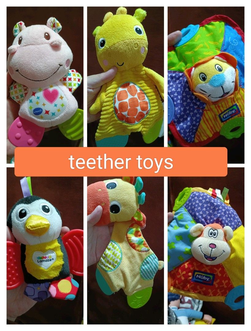 Baby teether toys (Category: Infant Playtime) located in Iligan City. Submitted by shehabdor98515 (Listing ID 1372059806, Image 1). Description: prices ranges 120-150 pm for more details #playgro #baby Einstein #lamaze #vtech.