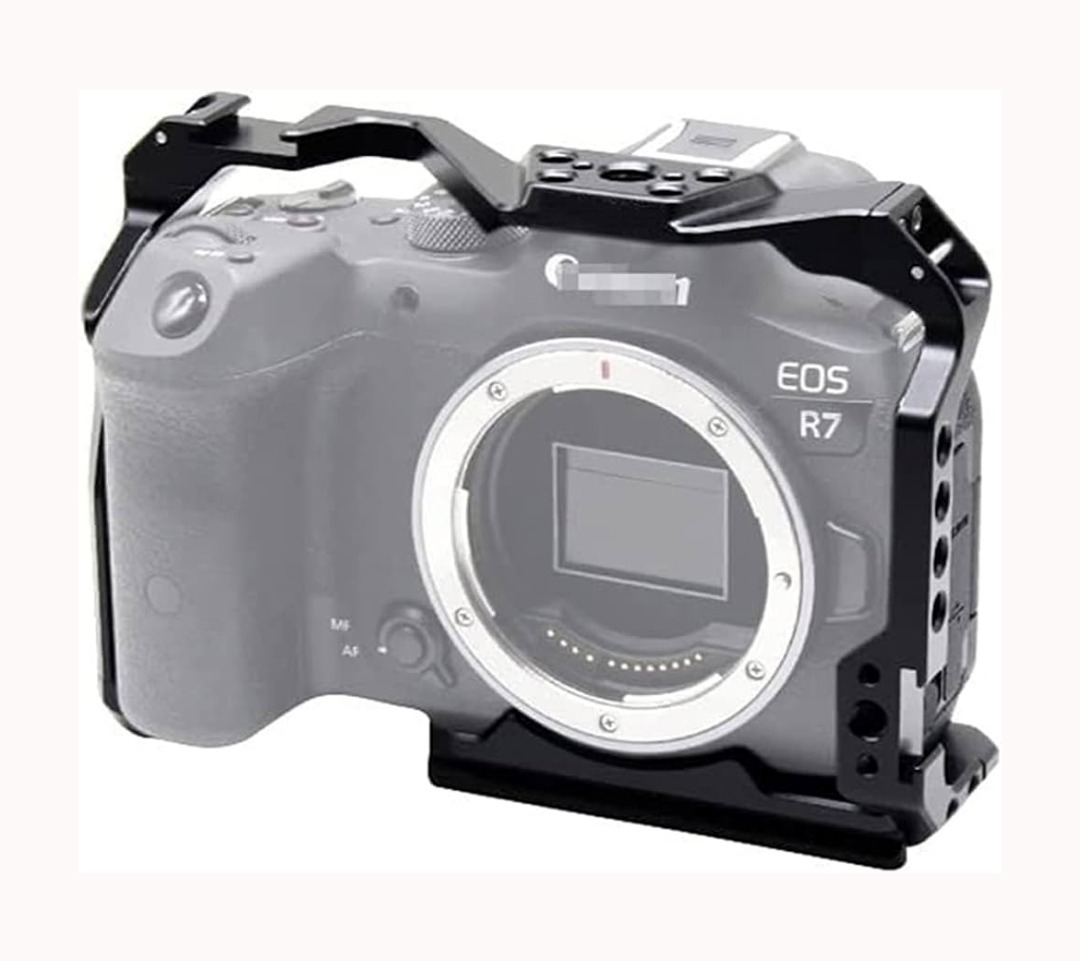 Camera Cage small Rig for Canon EOS R7 Mirrorless with 2 Cold Shoe ...