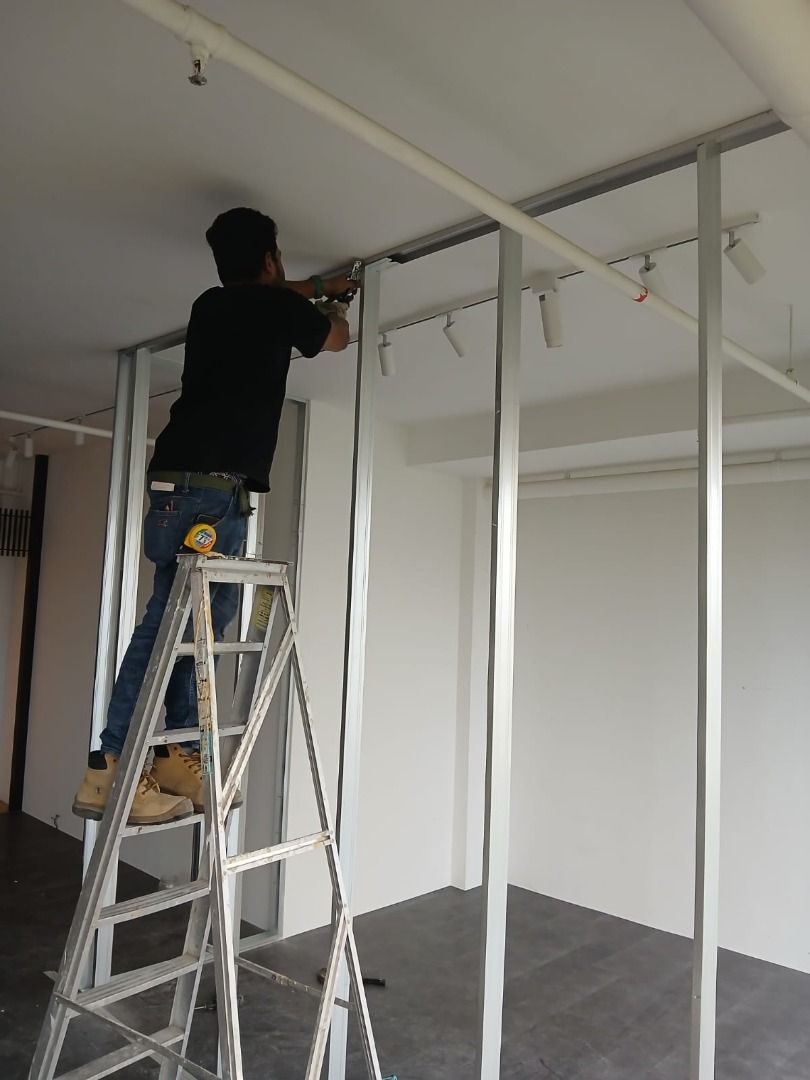 False Ceiling / Plastering & Painting / Wall Partition / Drywall Partition / Direct Contractor / Aircon & Curtain Pelmet / Home office Partition / HDB Renovation62853068063617113