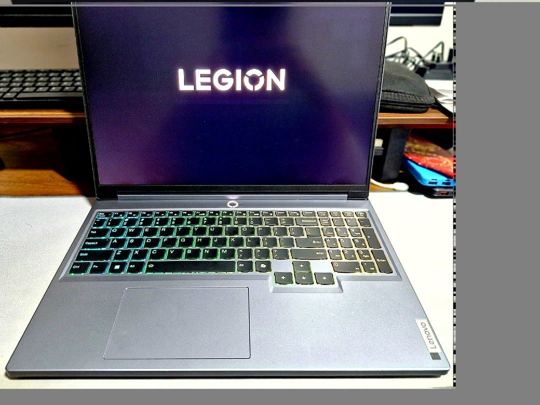 Lenovo Legion 5 16IRX9 (Category: Laptops & Notebooks) located in Singapore. Submitted by soras (Listing ID 1371987955, Image 1). Description: Want to sell Lenovo Legion 5 16IRX9 laptop. Original 230W charger included with lenovo laptop bag Specs: 15.6 inches Screen, 2560x1600,165Hz I7-14650HX RTX 4050 16Gb RAM 512Gb SSD 21 months left on warranty.