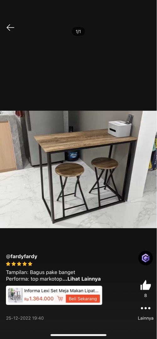 Meja Makan Minimalis Informa, Kitchen & Appliances di Carousell