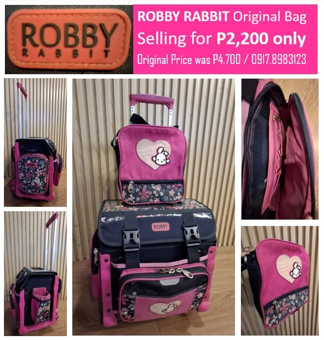 Robby Rabbit Trolley school bag - 2nd hand, Babies & Kids, Going Out ...