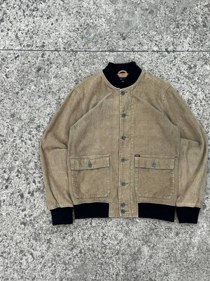 RVCA Collective Wool Bomber Jacket (Category: Coats, Jackets and Outerwear) located in Manila. Submitted by affordable_att1icc (Listing ID 1371936645, Image 2). Description: RVCA Collective Wool Bomber Jacket L: 26 W: 21.