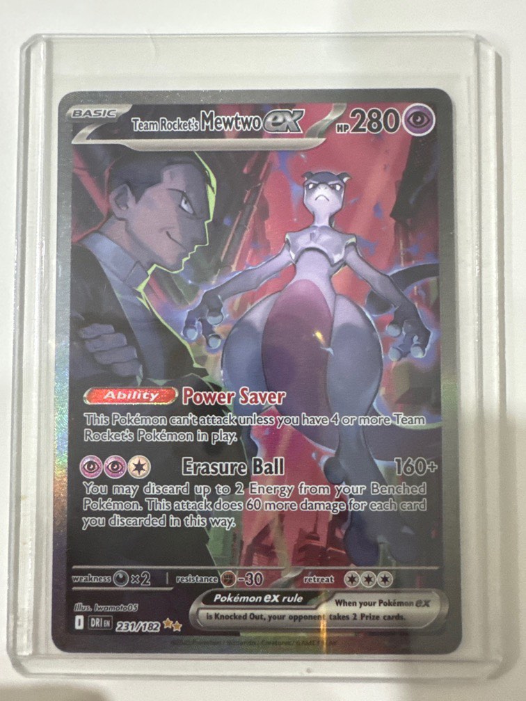 Mewtwo Destend Rivals Team Rocket's Mewtwo SIR 231/182 Destined Rivals, Hobbies & Toys, Toys ...