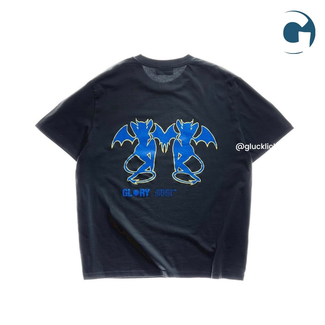UVU, London Marathon 25 Tee in Black, Fesyen Pria, Pakaian
