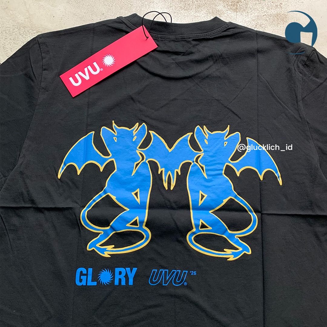 UVU, London Marathon 25 Tee in Black, Fesyen Pria, Pakaian