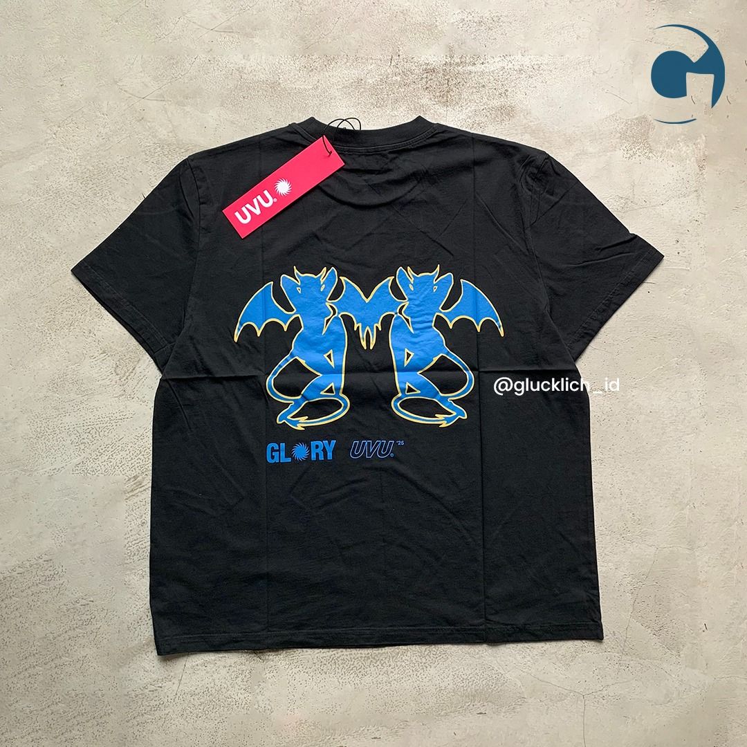 UVU, London Marathon 25 Tee in Black, Fesyen Pria, Pakaian