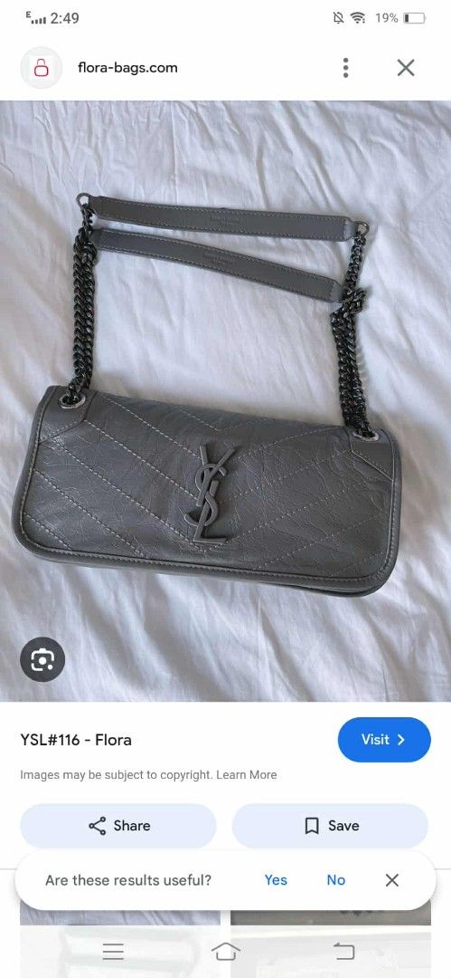 YSL chain small (Category: Luxury Bags & Wallets) located in Tagum. Submitted by janmarion049706 (Listing ID 1372007571, Image 2). Description: update condition is may mga cracks flaws na kaya sale nalang Ng mura bawal sa maselan.