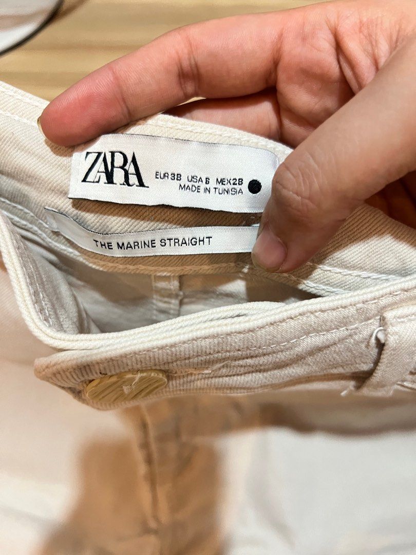 Zara Marine Straight Jeans (Category: Jeans) located in Meycauayan. Submitted by maricardima (Listing ID 1372003372, Image 2). Description: Zara Marine Straight Jeans HW 🥰 📏Size: 28 on tag (28-30 actual) Mine now. Pay now. First to pay gets the item. RFS: downsizing on jeans 📍Meycauayan, Bulacan 💵 MOP: GCash, BPI ❗️Payment first + SF 🚚 J&T.