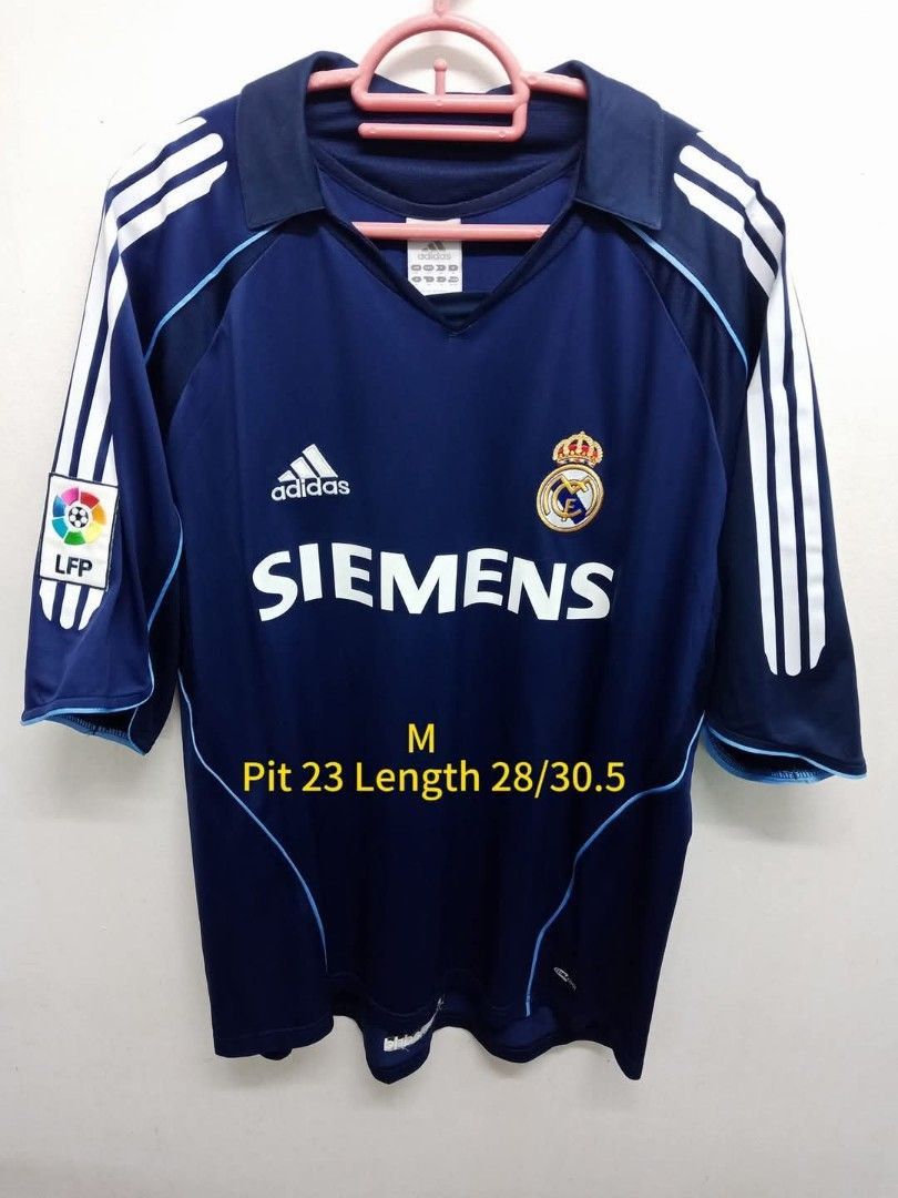 #23 David Beckham 2005-06 Real Madrid soccer/football jersey/kit rare/retro/vintage (Category: Activewear) located in Singapore. Submitted by dreamsstore (Listing ID 1372229487, Image 2). Description: #23 David Beckham 2005-06 Real Madrid jersey !! Jersey in a very good condition for its age ! SIZE : M ❗️❗️❗️ Pit : 20-21 inches Length : 28 inches FREE POSTAGE INCLUDED FOR ALL SHIRTS🎉🎉🎉 Some bobbling is expected for retro jerseys but conditions
