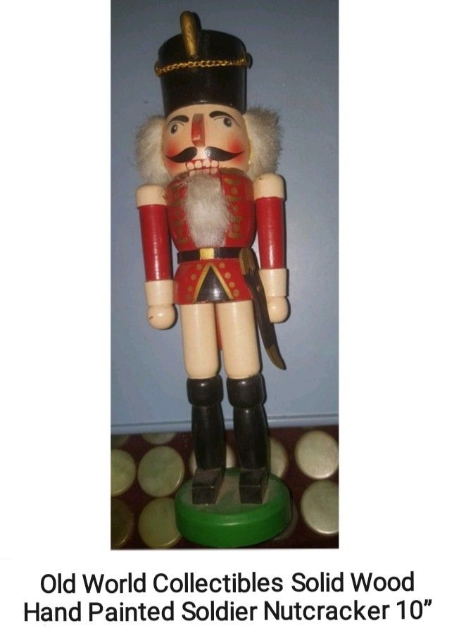 2pcs Hand Painted Nutcracker Toy Soldier with Sword (Large and small) (Category: Figurines & Statues) located in Manila. Submitted by the_thrift_shop_onlineph (Listing ID 1372122376, Image 2). Description: No long reservation, priority ASAP buyer Products in hand ready to ship Feel free to chat, message or text for additional pictures and inquiry for the availability of the items before placing an order. What you see what you get (see pictures) D