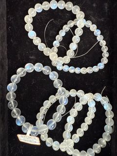 珍藏級 月亮石 粒粒藍光 7-10mm 安眠 舒緩情緒 減壓放鬆64201234692611110