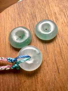 天然翡翠起光A貨冰種平安扣64231700135043110