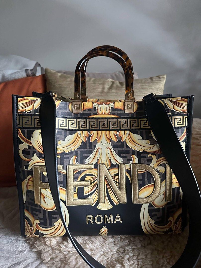 Authentic fendi•x•versace•tote collab, limited edition (Category: Luxury Bags & Wallets) located in Quezon City. Submitted by jhaediah (Listing ID 1372088259, Image 1). Description: 🧚🏻fendi•x•versace•tote collab, limited edition original Excellent condition code 16.