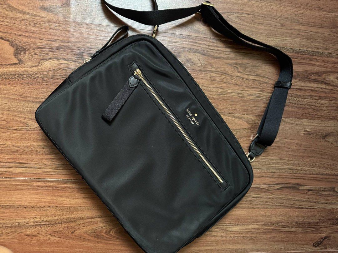 Authentic Kate Spade Chelsea Laptop Sleeve (Category: Shoulder Bags) located in Binangonan. Submitted by jenggayloo (Listing ID 1372207069, Image 2). Description: - With strap. Good as new. No issue. - L 1.9”, H 10.72”, W 14.8” - 100% nylon, smooth PVC trim - Fits largest iPhone, large wallet, iPad, 15” laptop .