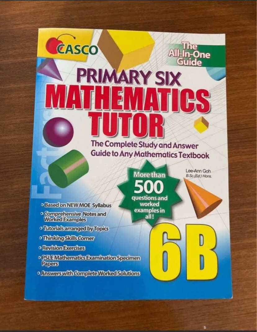 6a Math Project CASCO maths 6A Mathematics exercise 6B, 興趣及遊戲, 書本 & 文具, 補充練習 - Carousell