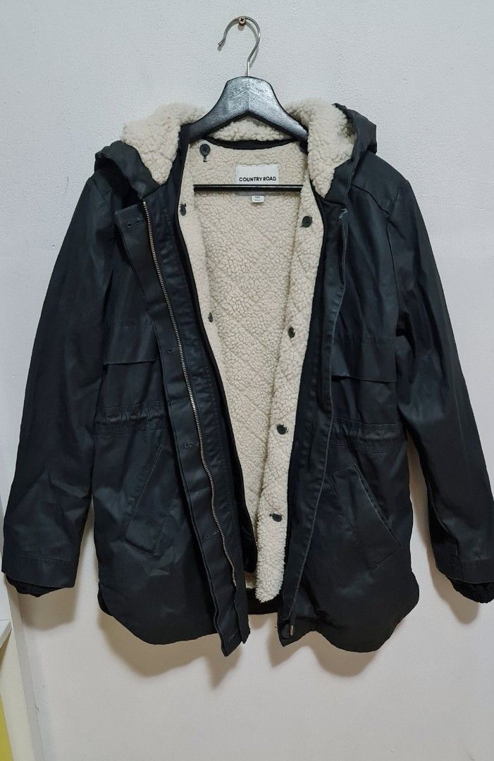 Country Road Parka Jacket with Removable Sherpa Lining (Category: Women's Clothes) located in Sydney. Submitted by desirably (Listing ID 1372259140, Image 1). Description: Country Road parka jacket with hood and removable sherpa lining(Size XXS) for $70. Worn lightly&in excellent condition. Warm and thick jacket. The sherpa lining can be removed to wear the coat on its own(refer to last 3 pics). Pick up from Marrickville. Pls feel free to check o