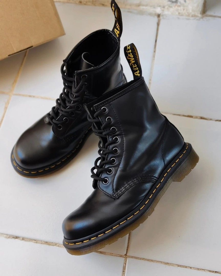 Sepatu Boots Dr Martens 40 10 Dr Martens 1460 Black Lengkap Box