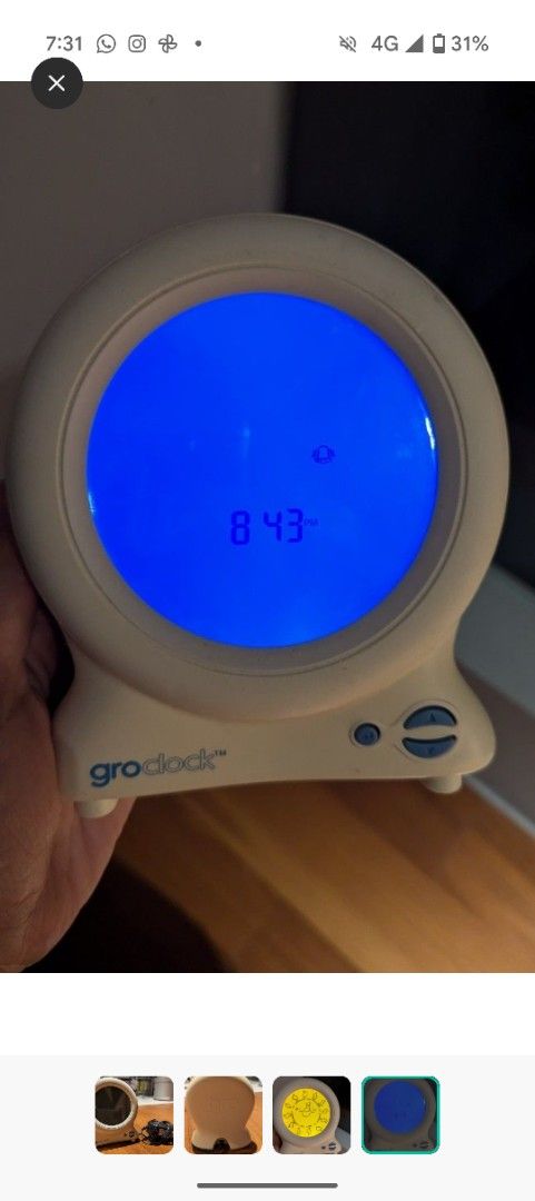 Groclock (Category: Other Kids Furniture) located in Singapore. Submitted by spangled (Listing ID 1372203557, Image 4). Description: lightly used USA plug, needs an adapter, and works perfectly pick up from wilby road in bukit timah.