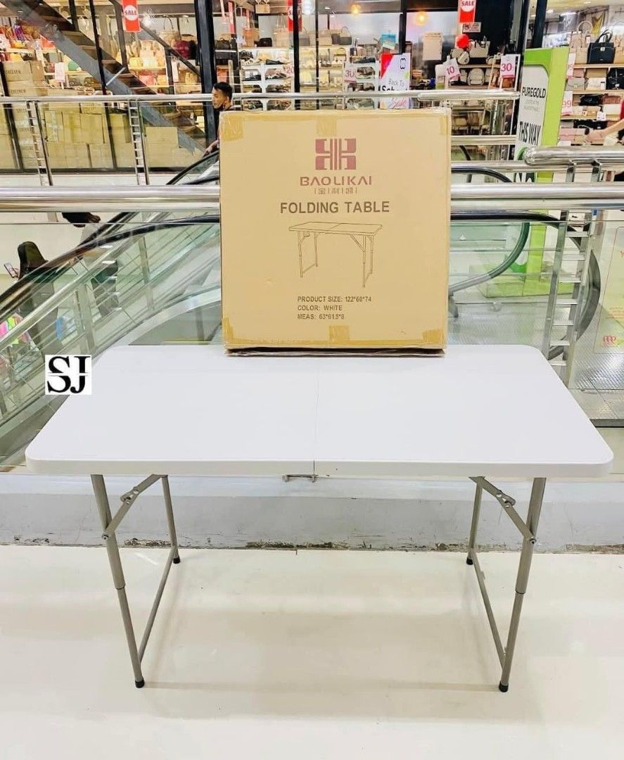 Heavy Duty Folding Table Dining Table Office Table Working Table (Category: Tables & Sets) located in Manila. Submitted by onlineshoppersph (Listing ID 1372157449, Image 1). Description: Sizes: 4ft 1100php 5ft 1350php 6ft 1550php DISCOUNT FOR BULK/WHOLESALE ORDERS‼️ ✅100% Brand New ✅Good Quality Cash On Deliver - Metro Manila - Delivery Fee/Handling Fee shouldered by BUYERS - DF/HF depends on BUYERS Location Thank You.