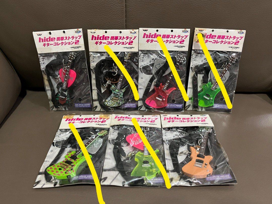 hide ギター型ストラップ 5本コンプリートセット 初期・希少】hide携帯