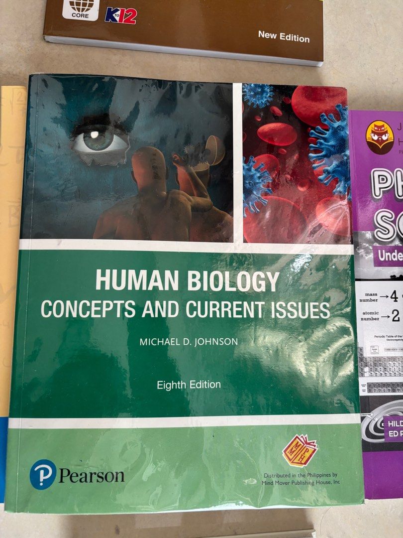 HUMAN BIOLOGY CONCEPTS AND CURRENT ISSUES (Category: Textbooks) located in Manila. Submitted by jen_closet08 (Listing ID 1372126289, Image 1). Description: HUMAN BIOLOGY LIKE NEW NO TEARS/Answer pages.