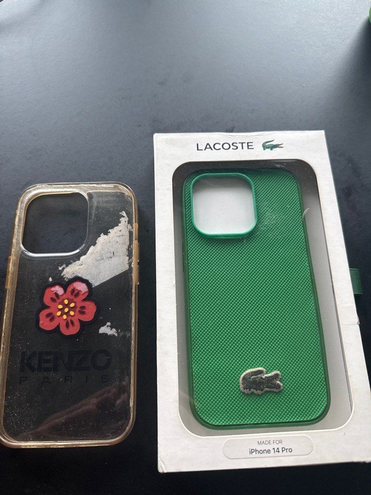 Iphone 14 pro case (Category: Cases & Sleeves) located in Makati City. Submitted by fardis (Listing ID 1372178188, Image 1). Description: Iphone 14 pro case Lacoste and kenzo Selling for 1500 for both.