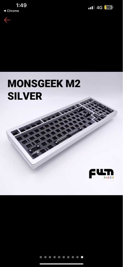 Monsgeek m2 barebone (Category: Computer Keyboard) located in Singapore. Submitted by decluttering23 (Listing ID 1372136963, Image 1). Description: Lightly used, some light scratches but still working well. Selling because I’m changing keyboard..