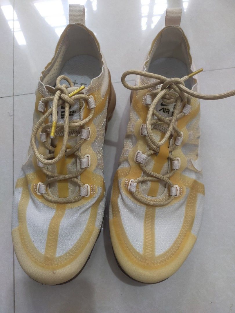 Nike Vapormax 2019 Gold US 9.5 (Category: Sneakers) located in Quezon City. Submitted by gzerimar (Listing ID 1372162050, Image 2). Description: no box. only used a few times indoors.