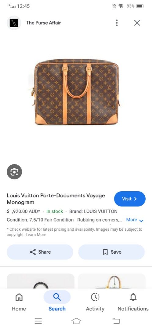 orig.lv Documents bag (Category: Luxury Bags & Wallets) located in Tagum. Submitted by luxbagelyas (Listing ID 1372125452, Image 2). Description: PROJECT bag need replace vachetta may mga crackings na need clean sa pockets BAWAL sa maselan Project bag.