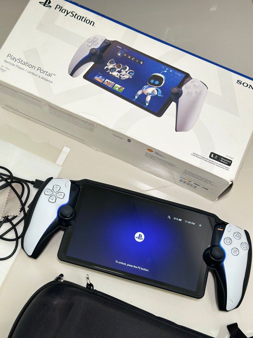 PlayStation Portal (Category: Controllers) located in Cavite. Submitted by legitseller.gadget (Listing ID 1372145021, Image 3). Description: 🔴SELLING: PlayStation Portal ✅8 inch LCD Screen ✅Controller: DualSenses wireless controller with haptic feedback and adaptive triggers ✅USB-C Charging ✅OS: Android ✅Touch-enabled Screen ✅5-6 hours battery life ✅used less than a month ☑️with Box ☑️with Free Hard Case ☑️with Free Tempered Glass ➡️Delivery via