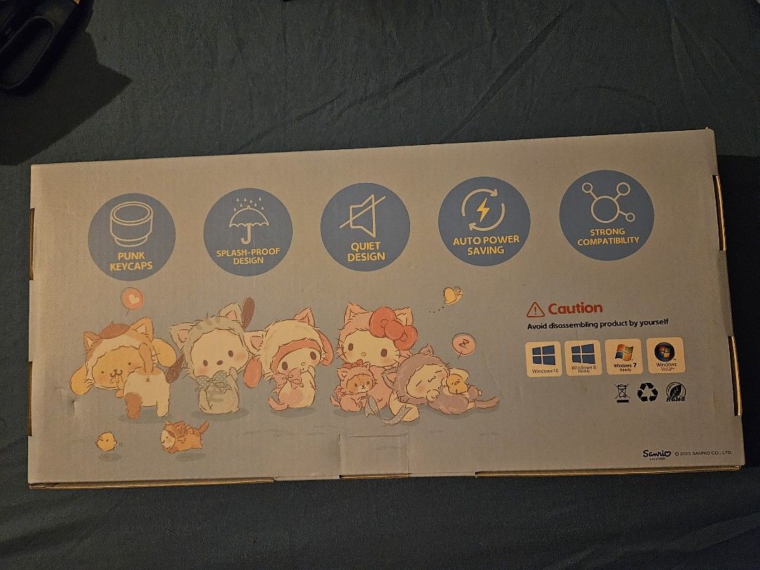Sanrio wireless keyboard (Category: Computer Keyboard) located in Singapore. Submitted by suja56 (Listing ID 1372244355, Image 3). Description: Brand New Sanrio Keyboard. Won a prize and got this. Never use before and pretty good. Selling at $98.