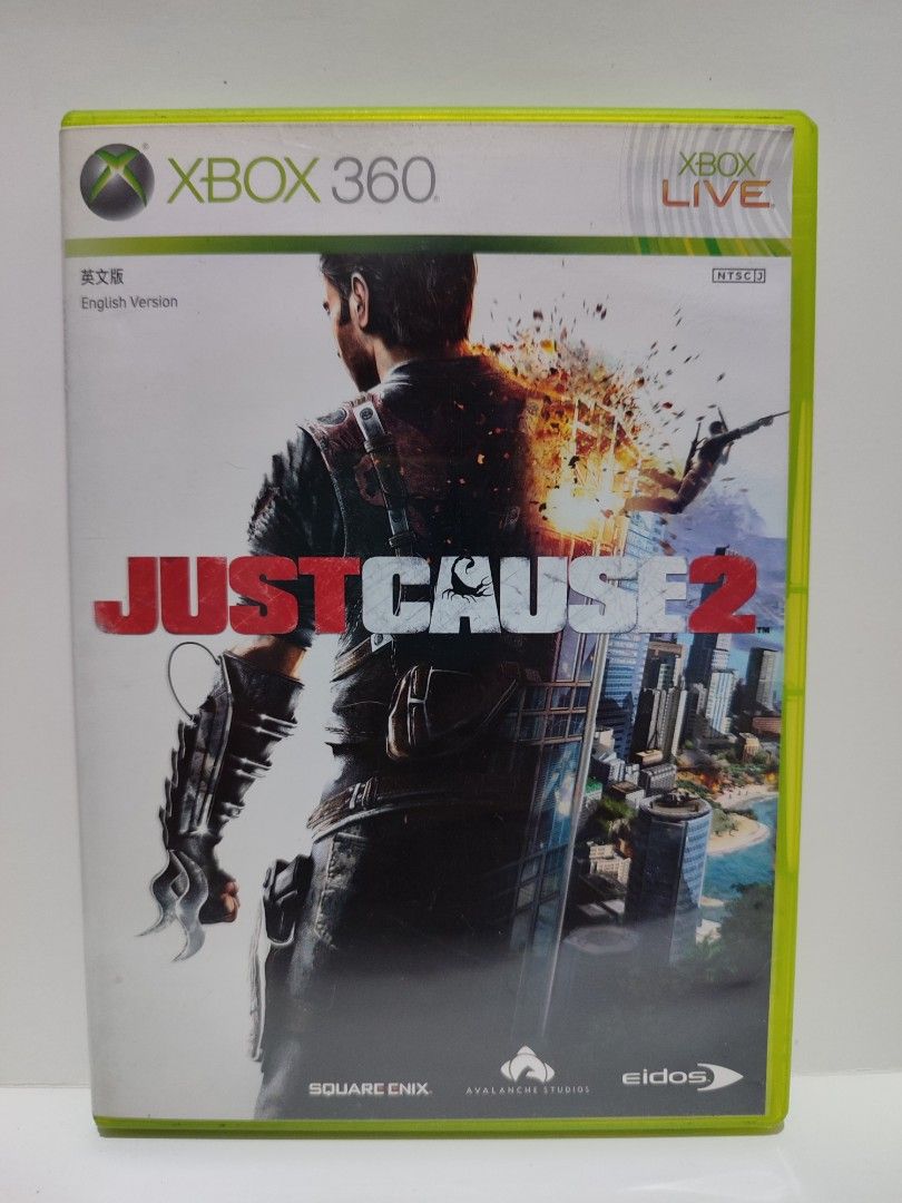 XBOX 360 - Just Cause 2 (PRE-OWNED) "OPEN REGION" (Category: Xbox) located in Mendez-Nunez. Submitted by sf2_gameshop (Listing ID 1372130655, Image 1). Description: PLEASE READ: Open region, the disc will work on any Xbox 360 units. PAL - √ (Yes) NTSC/J - √ (Yes) NTSC/UC - √ (Yes) CONDITION: Pre-owned item.Tested working. Please see posted photos for the disc condition. It comes with a game manual. GENRE: Action adventure MODE: Single-player REGI