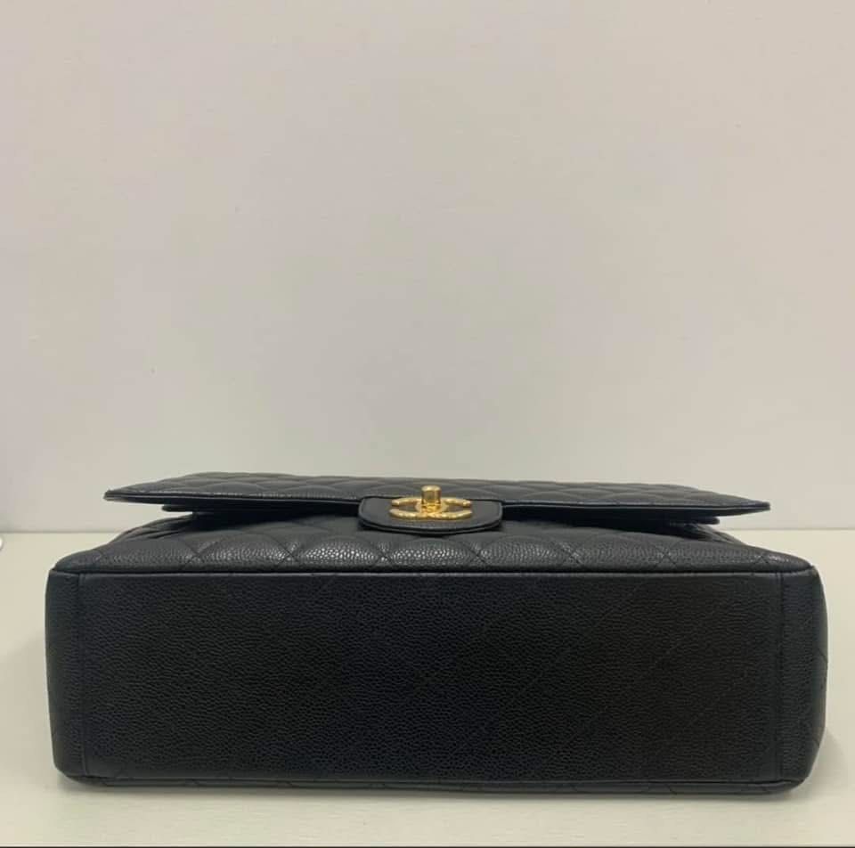 Authentic Chanel Maxi flap double caviar with gold hardware (Category: Luxury Bags & Wallets) located in Manila. Submitted by houseoflouvre (Listing ID 1367278336, Image 3). Description: Authentic Chanel Maxi Double flap Caviar in GHW Complete with serial sticker, serial card, care card, Dustbag .